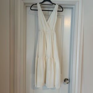 Caution To The Wind Cream Maxi Dress